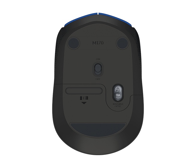 Mouse Logitech Ptico M Inal Mbrico Usb Negro Azul Sedelec